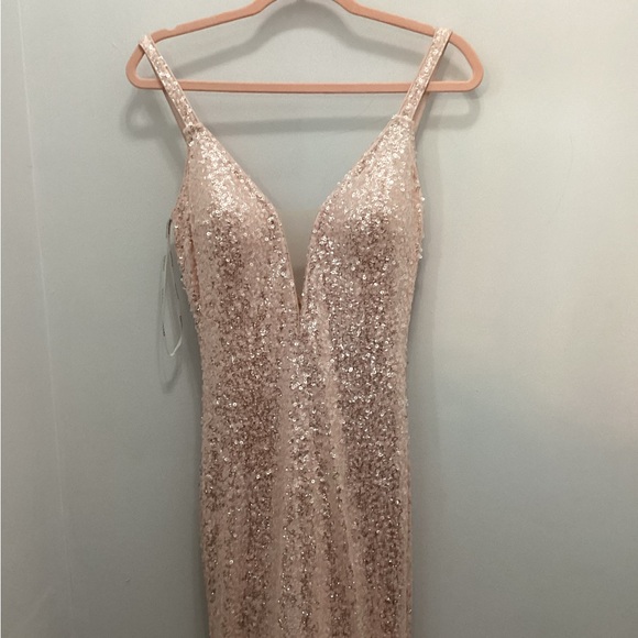 Jovani 66383a, light pink, 6, - Picture 2 of 6
